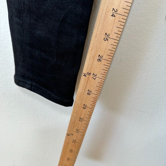 J Brand Steph Shep Charcoal Black High-Rise Laced Up Skinny Jean Vendetta 25 - Picture 16 of 16